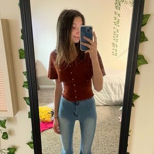 burgundy xs mudd top in brand new condition